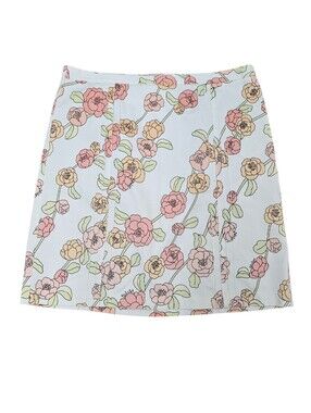 Ann Taylor Loft Cute Floral A-Line Mini Skirt in Pastel Pink & Yellow